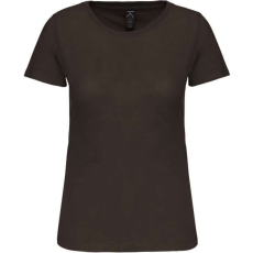 KARIBAN Női organikus kereknyakú rövid ujjú póló, Kariban KA3026IC, Dark Khaki-L