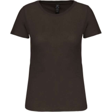 KARIBAN Női organikus kereknyakú rövid ujjú póló, Kariban KA3026IC, Dark Khaki-M női póló