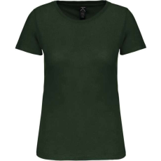 KARIBAN Női organikus kereknyakú rövid ujjú póló, Kariban KA3026IC, Forest Green-2XL