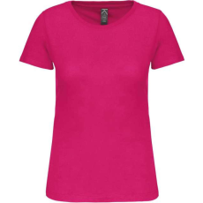 KARIBAN Női organikus kereknyakú rövid ujjú póló, Kariban KA3026IC, Fuchsia-2XL
