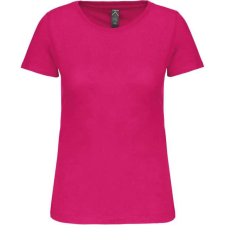 KARIBAN Női organikus kereknyakú rövid ujjú póló, Kariban KA3026IC, Fuchsia-XL női póló
