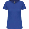 KARIBAN Női organikus kereknyakú rövid ujjú póló, Kariban KA3026IC, Light Royal Blue-M