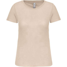 KARIBAN Női organikus kereknyakú rövid ujjú póló, Kariban KA3026IC, Light Sand-2XL