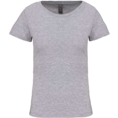 KARIBAN Női organikus kereknyakú rövid ujjú póló, Kariban KA3026IC, Oxford Grey-XL