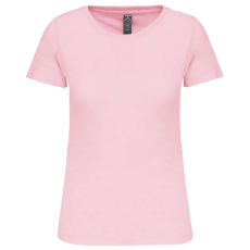 KARIBAN Női organikus kereknyakú rövid ujjú póló, Kariban KA3026IC, Pale Pink-S