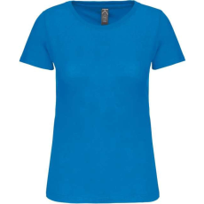 KARIBAN Női organikus kereknyakú rövid ujjú póló, Kariban KA3026IC, Tropical Blue-3XL