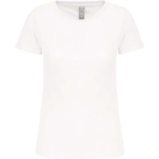 KARIBAN Női organikus kereknyakú rövid ujjú póló, Kariban KA3026IC, White-3XL