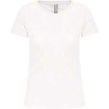 KARIBAN Női organikus kereknyakú rövid ujjú póló, Kariban KA3026IC, White-XL női póló