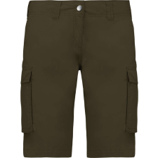 KARIBAN Női pamut bermuda sok zsebbel, Kariban KA756, Light Khaki-36 női rövidnadrág