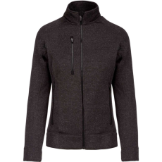 KARIBAN Női poliészter cipzáras dzseki, Kariban KA9107, Dark Grey Melange-M