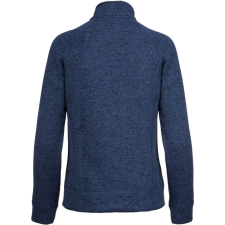 KARIBAN Női poliészter cipzáras dzseki, Kariban KA9107, Navy Melange-3XL női pulóver, kardigán
