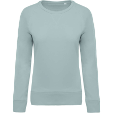 KARIBAN Női raglános organikus környakas pulóver KA481, Snow Grey-2XL