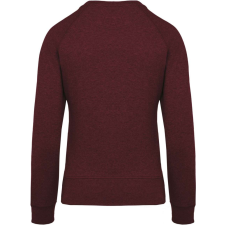 KARIBAN Női raglános organikus környakas pulóver, Kariban KA481, Wine Heather-XL női pulóver, kardigán