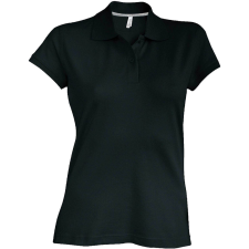 KARIBAN Női rövid ujjú galléros piké póló, Kariban KA242, Black-2XL férfi póló