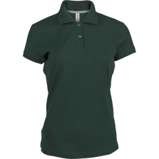 KARIBAN Női rövid ujjú galléros piké póló, Kariban KA242, Forest Green-XL