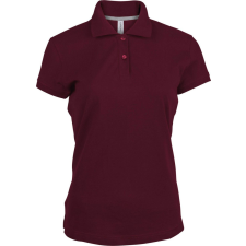 KARIBAN Női rövid ujjú galléros piké póló, Kariban KA242, Wine-2XL női póló