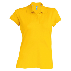 KARIBAN Női rövid ujjú galléros piké póló, Kariban KA242, Yellow-2XL