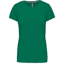 KARIBAN Női rövid ujjú környakas pamut póló, Kariban KA380, Kelly Green-2XL női póló