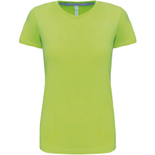 KARIBAN Női rövid ujjú környakas pamut póló, Kariban KA380, Lime-2XL női póló