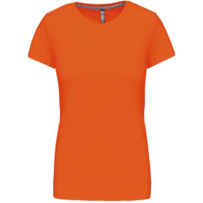 KARIBAN Női rövid ujjú környakas pamut póló, Kariban KA380, Orange-2XL