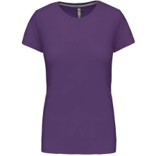 KARIBAN Női rövid ujjú környakas pamut póló, Kariban KA380, Purple-XL női póló