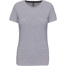 KARIBAN Női rövid ujjú környakas póló, Kariban KA380, Oxford Grey-3XL