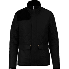 KARIBAN Női steppelt kabát KA6127, Black/Black-XS női dzseki, kabát