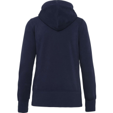 KARIBAN Női vastag cipzáras kapucnis pulóver, Kariban KV2307, Vintage Navy-XL
