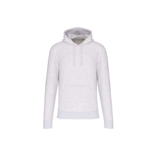 KARIBAN organikus féfi kapucnis pulóver KA4027, Ash Heather-2XL férfi pulóver, kardigán