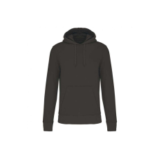 KARIBAN organikus féfi kapucnis pulóver KA4027, Dark Grey-XL