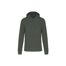 KARIBAN organikus féfi kapucnis pulóver KA4027, Dark Khaki-4XL