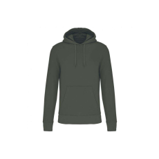 KARIBAN organikus féfi kapucnis pulóver KA4027, Dark Khaki-M