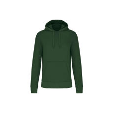 KARIBAN organikus féfi kapucnis pulóver KA4027, Forest Green-XL