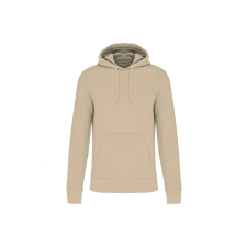KARIBAN organikus féfi kapucnis pulóver KA4027, Light Sand-2XL férfi pulóver, kardigán