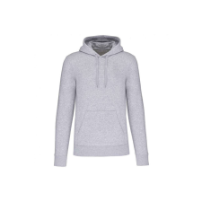 KARIBAN organikus féfi kapucnis pulóver KA4027, Oxford Grey-M férfi pulóver, kardigán