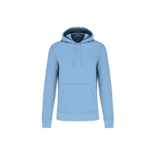 KARIBAN organikus féfi kapucnis pulóver KA4027, Sky Blue-2XL férfi pulóver, kardigán
