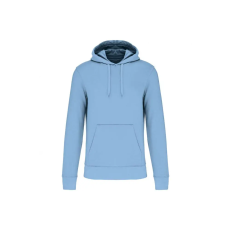 KARIBAN organikus féfi kapucnis pulóver KA4027, Sky Blue-5XL