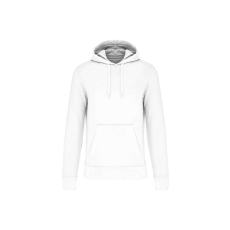 KARIBAN organikus féfi kapucnis pulóver KA4027, White-2XL