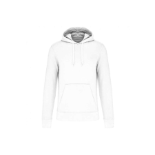 KARIBAN organikus féfi kapucnis pulóver KA4027, White-XL férfi pulóver, kardigán