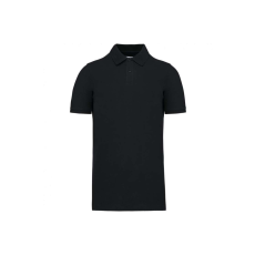 KARIBAN organikus férfi piké pamut póló KA2025, Black-3XL