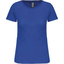 KARIBAN organikus kereknyakú rövid ujjú Női póló KA3026IC, Light Royal Blue-S női póló
