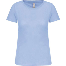 KARIBAN organikus kereknyakú rövid ujjú Női póló KA3026IC, Sky Blue-2XL
