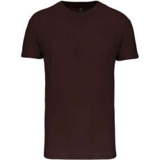 KARIBAN organikus rövid ujjú férfi póló KA3025IC, Chocolate-XL