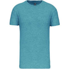 KARIBAN organikus rövid ujjú férfi póló KA3025IC, Cloudy Blue Heather-XL férfi póló
