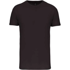 KARIBAN organikus rövid ujjú férfi póló KA3025IC, Dark Grey-M