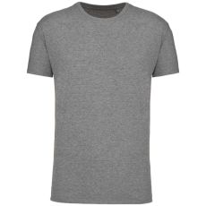 KARIBAN organikus rövid ujjú férfi póló KA3025IC, Grey Heather-L