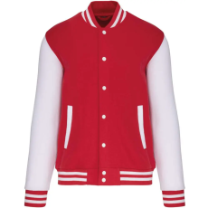 KARIBAN patentos gyerek dzseki csíkos szélekkel KA498, Red/White-12/14