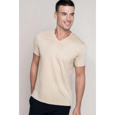 KARIBAN Póló Kariban férfi v-nyakú férfi (100%pamut 180g/m2) dark khaki, 2XL