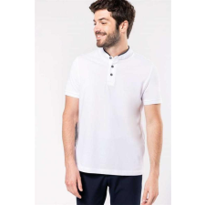 KARIBAN Póló Kariban férfi, white/navy, XS munkaruha