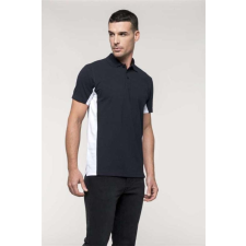 KARIBAN Póló Kariban galléros férfi férfi (65%poliészter 35%pamut) black/lime, XL munkaruha